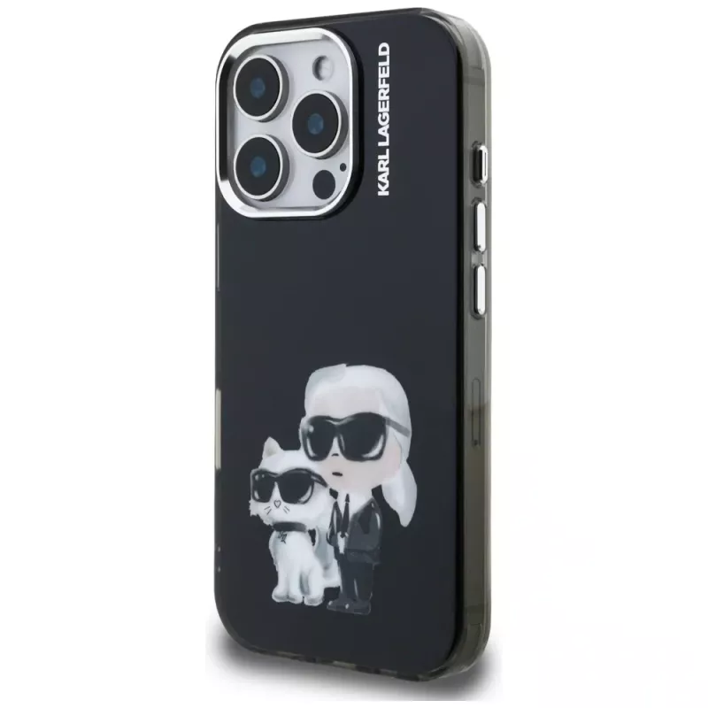 KARL LAGERFELD IML Aquarelle Custodia protettiva per Apple iPhone 16 Pro - nero