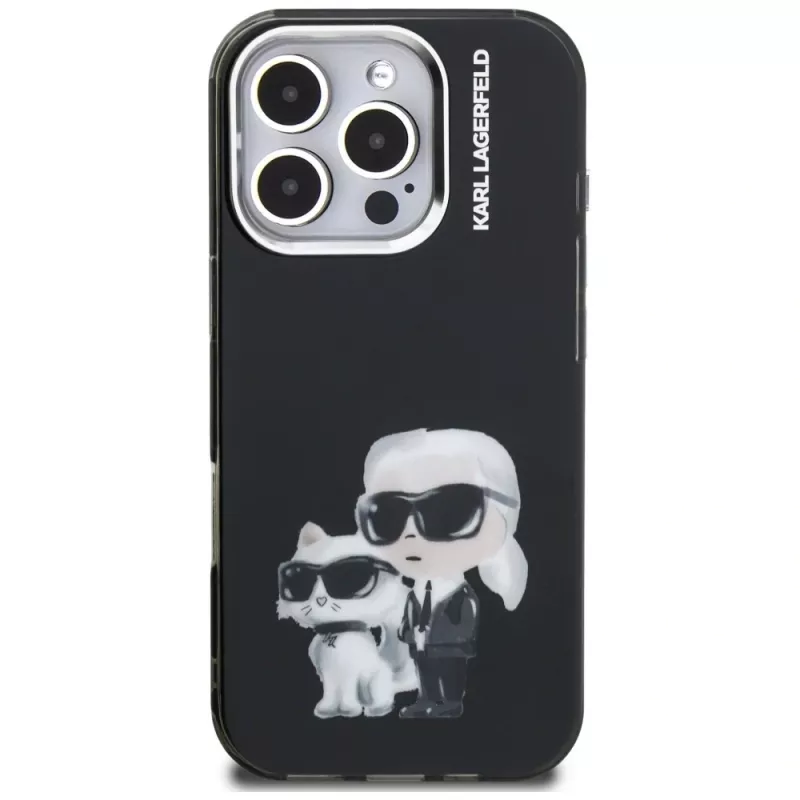 KARL LAGERFELD IML Aquarelle Custodia protettiva per Apple iPhone 16 Pro - nero