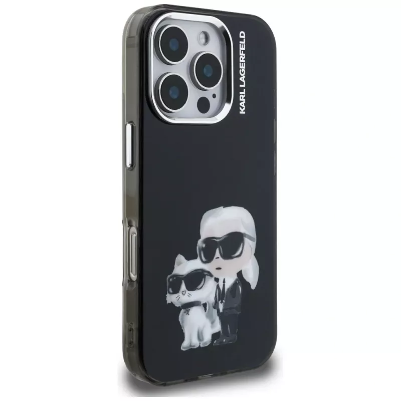 KARL LAGERFELD IML Aquarelle Custodia protettiva per Apple iPhone 16 Pro - nero