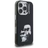 Karl Lagerfeld IML Aquarelle Karl & Choupette & Logo Custodia per Apple iPhone 16 Pro Max, nero