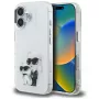 Karl Lagerfeld IML Aquarelle Karl & Choupette & Logo Custodia per Apple iPhone 16, bianco