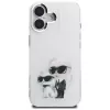 Karl Lagerfeld IML Aquarelle Karl & Choupette & Logo Custodia per Apple iPhone 16, bianco