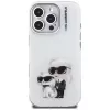 Karl Lagerfeld IML Aquarelle Karl & Choupette & Logo Back Cover per Apple iPhone 16 Pro, bianco