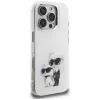 Karl Lagerfeld IML Aquarelle Karl & Choupette & Logo Custodia per iPhone 16 Pro Max bianco