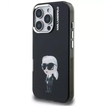 Karl Lagerfeld IML Aquarelle Karl & Logo Custodia per iPhone 16 Pro Max nero