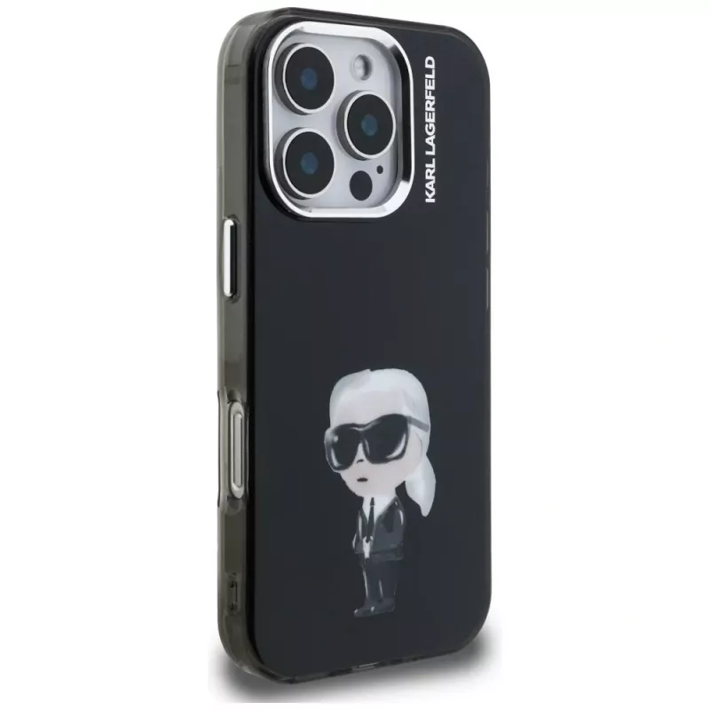 Karl Lagerfeld IML Aquarelle Karl & Logo Custodia per iPhone 16 Pro Max nero