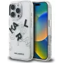 Karl Lagerfeld IML Sketched Graphic Case per iPhone 16 Pro trasparente