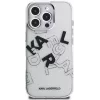 Karl Lagerfeld IML Sketched Graphic Case per iPhone 16 Pro trasparente