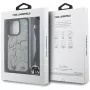 Karl Lagerfeld Crossbody Case con motivo granulato & logo per iPhone 16 Pro Max, grigio