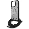 Karl Lagerfeld Crossbody Case con motivo granulato & logo per iPhone 16 Pro Max, grigio