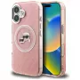 KARL LAGERFELD IML Glitter Karl & Choupette Heads Logo Case MagSafe per Apple iPhone 16 - rosa