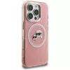 KARL LAGERFELD IML Glitter Karl & Choupette Heads Logo Case MagSafe per iPhone 16 Pro Max, rosa