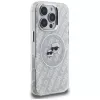 KARL LAGERFELD IML Glitter Karl & Choupette Heads Logo Case MagSafe per iPhone 16 Pro Max grigio