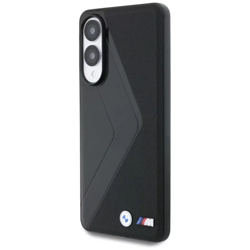 BMW pelle Oversized Stripes Case MagSafe per Samsung Galaxy S25 Edge nero