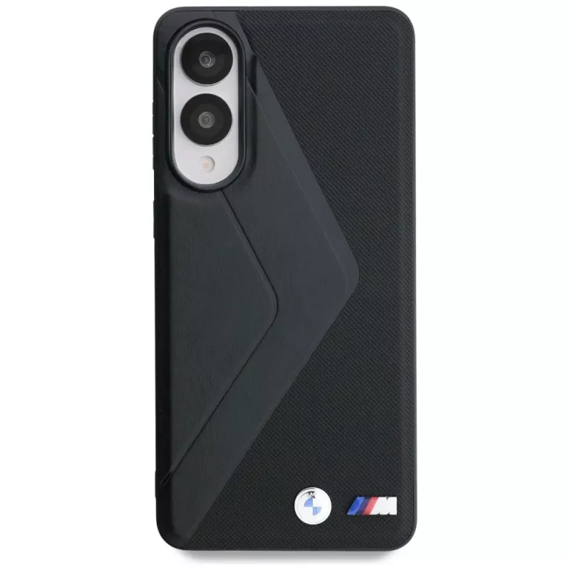 BMW pelle Oversized Stripes Case MagSafe per Samsung Galaxy S25 Edge nero