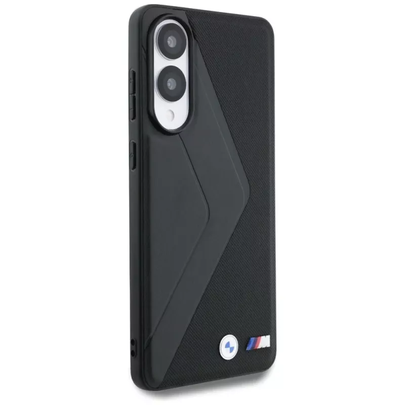 BMW pelle Oversized Stripes Case MagSafe per Samsung Galaxy S25 Edge nero