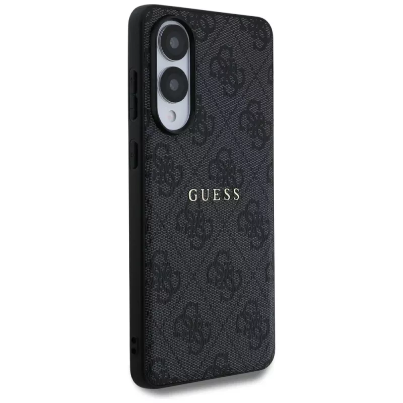 Guess 4G Ring Classic Logo Case MagSafe per Samsung Galaxy S25 Edge (nero)