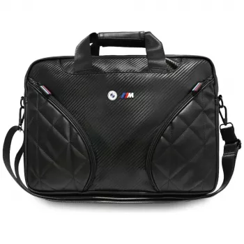 BMW Carbon Pockets & Metal Logo zaino per laptop 16 pollici nero