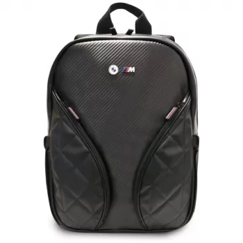 BMW Carbon Pockets & Metal Logo zaino per laptop 16 nero