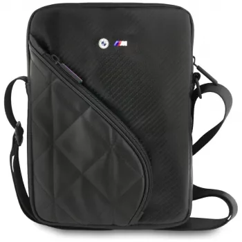 BMW Carbon Pockets & Metal Logo Case Black per iPhone X/XS