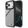 BMW M Tricolor Metal Logo Case MagSafe per iPhone 17 Pro grigio