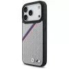 BMW M Tricolor Metal Logo Case MagSafe per iPhone 17 Pro grigio