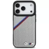 BMW M Tricolor Metal Logo Case MagSafe per iPhone 17 Pro grigio