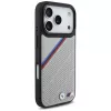 BMW M Tricolor Metal Logo Case MagSafe per iPhone 17 Pro grigio