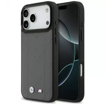 BMW M Quilted Logo Case MagSafe per iPhone 17 Pro Max antracite