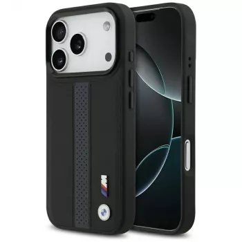 BMW M Perforated Stripe Logo Case MagSafe per iPhone 17 Pro blu