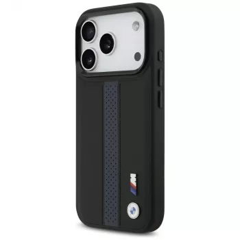 BMW M Perforated Stripe Logo Case MagSafe per iPhone 17 Pro blu