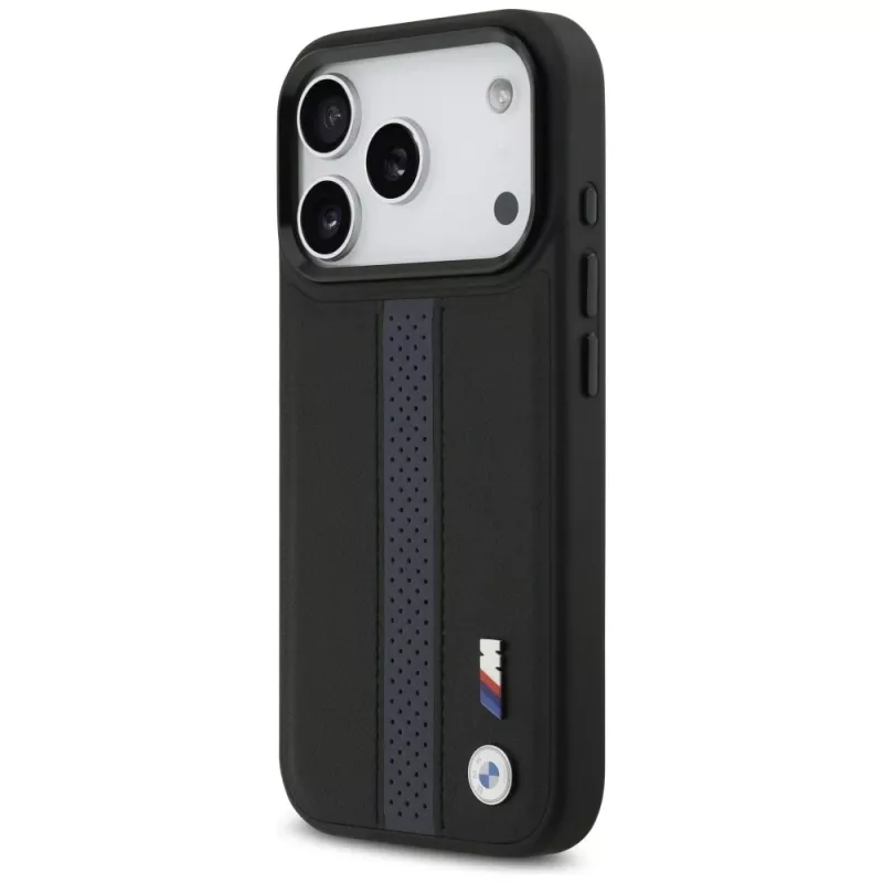 BMW M Perforated Stripe Logo Case MagSafe per iPhone 17 Pro blu
