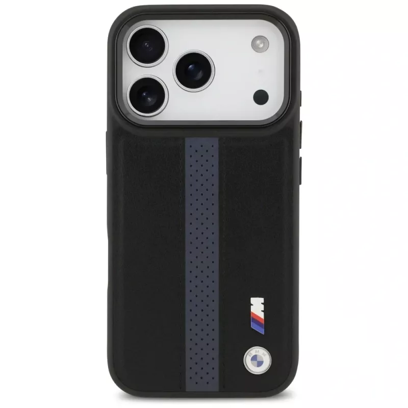 BMW M Perforated Stripe Logo Case MagSafe per iPhone 17 Pro blu