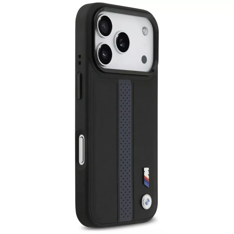 BMW M Perforated Stripe Logo Case MagSafe per iPhone 17 Pro blu