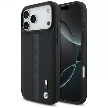 BMW M Perforated Stripe Logo Case MagSafe per iPhone 17 Pro Max blu