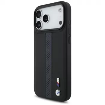 BMW M Perforated Stripe Logo Case MagSafe per iPhone 17 Pro Max blu