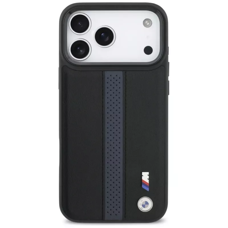 BMW M Perforated Stripe Logo Case MagSafe per iPhone 17 Pro Max blu