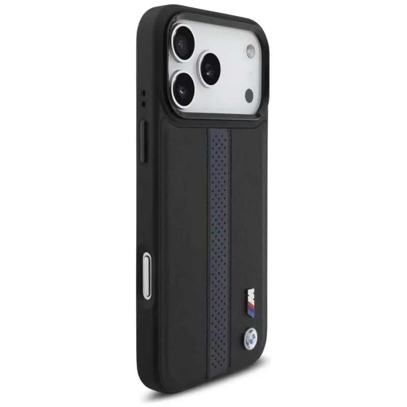 BMW M Perforated Stripe Logo Case MagSafe per iPhone 17 Pro Max blu