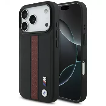 BMW M Perforated Stripe Logo Case MagSafe per iPhone 17 Pro rosso