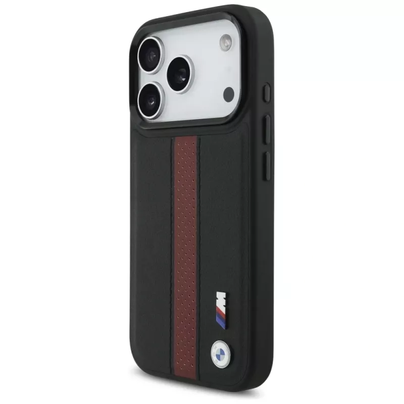 BMW M Perforated Stripe Logo Case MagSafe per iPhone 17 Pro rosso