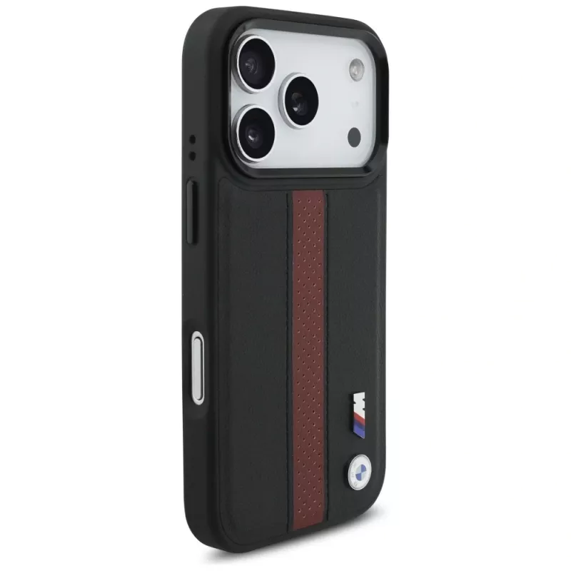 BMW M Perforated Stripe Logo Case MagSafe per iPhone 17 Pro rosso