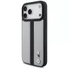 BMW M Perforated Stripe Logo Case MagSafe per iPhone 17 Pro Max grigio