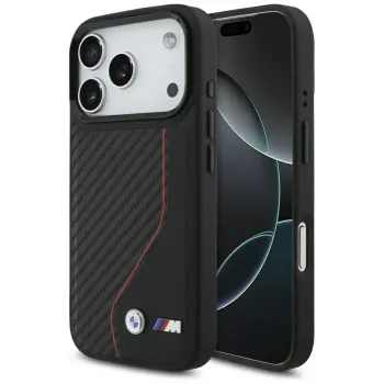 BMW M Carbon Line & Logo Case MagSafe per Apple iPhone 17 Pro rosso
