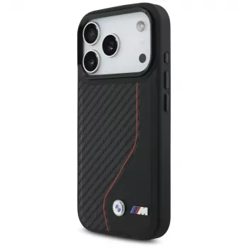 BMW M Carbon Line & Logo Case MagSafe per Apple iPhone 17 Pro rosso