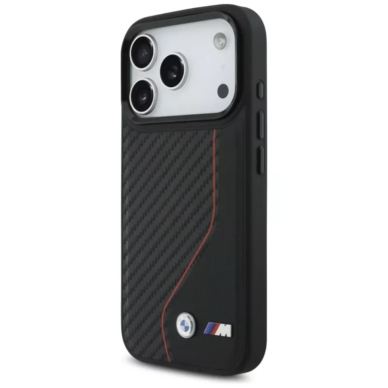 BMW M Carbon Line & Logo Case MagSafe per Apple iPhone 17 Pro rosso