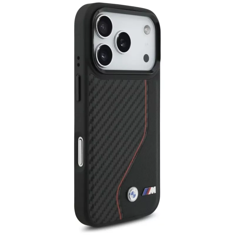 BMW M Carbon Line & Logo Case MagSafe per Apple iPhone 17 Pro rosso