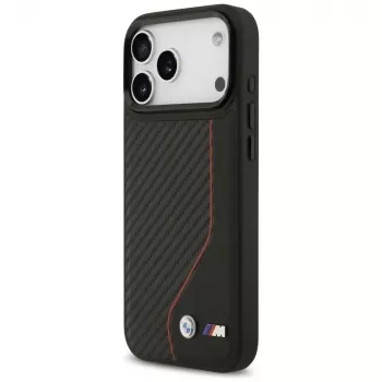 BMW M Carbon Line & Logo Case MagSafe per iPhone 17 Pro Max rosso