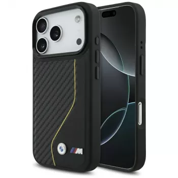 BMW M Carbon Line & Logo Case MagSafe per iPhone 17 Pro giallo