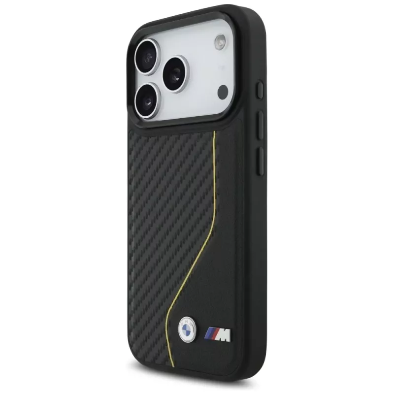 BMW M Carbon Line & Logo Case MagSafe per iPhone 17 Pro giallo