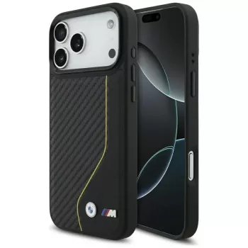BMW M Carbon Line & Logo Case MagSafe per iPhone 17 Pro Max giallo